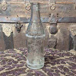 Coca Cola Clear Glass Art Bottle